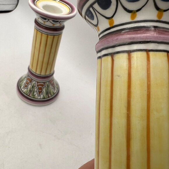 Coimbra Ceramics Hand-painted Decorative Candle Holder XVII Century Recreation # - Picture 8 of 14